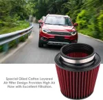 Universalus sportinis oro filtras Esenlong, skirtas automobilių oro filtrams, universalus automobilio modifikavimas, didelio srauto įleidimo oro įleidimo apvalus kūginis oro filtro valiklis 100 mm