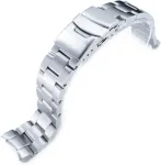 Miltat 20 mm apyrankė, skirta Seiko Skx013, Super-o Solid 316l &scaron;lifuotas nerūdijantis plienas, sidabrinė, Classic