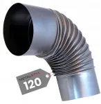 Beyster Metalstyl Dūmtraukio alkūnė krosnelei, židiniui, dūmtraukiui fi 120mm