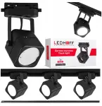 Ledkia Reflektorių rinkinys bėgelių lempa gu10 x3 led bėgių sistema 1m