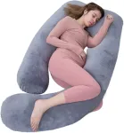As awesling nė&scaron;tumo pagalvė, u formos viso kūno pagalvė, maitinimo pagalvė, atrama ir nė&scaron;tumo pagalvė nė&scaron;čioms moterims su nuimamu užvalkalu (tamsiai pilka) medvilnė