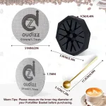 51 mm puck sietelis, daugkartinio naudojimo kavos filtras espresso portafiltrų krep&scaron;eliui 51 mm, espresso sietelis su kavos &scaron;auk&scaron;teliu ir stovu, espresso priedai, 1,7 mm storio 150 &mu;m 316 nerūdijantis plienas