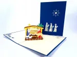 Trys Karaliai 3d atvirukas Kristaus gimimas Kalėdų dovana