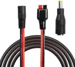 Pngknyocn saulės baterijos jungtis, vyri&scaron;ka į Dc 5.5x2.1mm moteri&scaron;ka maitinimo laidas 14awg kabelis su 8mm Dc adapteriu ne&scaron;iojamam generatoriui (1m)