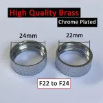 Hatoolha&reg; žalvarinis 24 mm vidinis sriegis į 22 mm mai&scaron;ytuvo adapterio aeratoriaus jungtis praustuvo mai&scaron;ytuvo aeratoriui