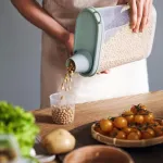 Citylife 2 hermeti&scaron;kų indų rinkinys &scaron;unų maistui, neper&scaron;lampamas indas kačių maistui su matavimo taurele, maisto indas, 2300 ml