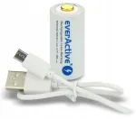 1x Akumuliatorius 16340 Rcr123a 700mah 3,7v Li-ion Micro Usb Everactive