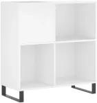 Vinilinė plok&scaron;telė Vinilinių plok&scaron;telių spintelė, balta, 84,5x38x89cm, mediena