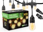 Led sodo girlianda &scaron;viesos grandinė 15m lemputės 15xe27 sodo žibintai