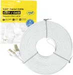 Plok&scaron;čias tinklo kabelis S/STP CAT7 PNI U7150W, 2 x RJ45, 4 laidų poros, 32AWG, varinis, 10 Gbps, 600 MHz, 15m, baltas