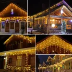 Cerial &Scaron;viesos užuolaida, &scaron;ventinė girlianda, dekoratyvinės lemputės 20 m 540 Led