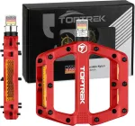 Toptrek dviračio pedalai su Stvzo at&scaron;vaitais, mtb dviračio pedalai pagaminti i&scaron; nailono pluo&scaron;to su 3 uždarais guoliais, neslystantys dviračio pedalai, 9/16 colio dviračio pedalų rinkinys skirtas trekingo/plento dviračiui/bmx