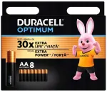 8x Duracell Optimum Premium Aa R6 Lr6 alkaline baterijos