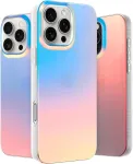 Lonli Hue - skirtas iphone 16 pro max dėklui - holografinis vaivoryk&scaron;tinis telefono dėklas - mielas, unikalus ir esteti&scaron;kas mobiliojo telefono dėklas - [4 oro pagalvėlės kampuose]