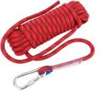 12 mm tvirta alpinizmo virvė, skirta lauko saugumui, profesionali alpinizmo virvė, paracord virvė, speleo i&scaron;gyvenimo papildoma virvė, alpinizmo įranga su karabinu (10 m)