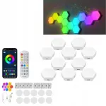 Hexagon Led lemputės 10 vnt Rgb belaidis pultelis modernus dizainas