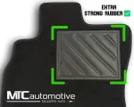 Mtc automotive fiat 500l trekking ir living 2012-2017 m. pritaikyti neslystantys guminiai kilimėliai su kulno apsauga, tvirtinimo sagomis, juodi