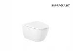 Roca Ona pakabinamas wc puodas be apvado 53cm su Supraglaze danga
