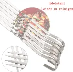Yunyan 20 vnt plok&scaron;čių nerūdijančio plieno ie&scaron;mų kepsninei 30 cm kebabų ie&scaron;mai nerūdijančio plieno grilio ie&scaron;meliai bbq mėsos ie&scaron;mai laužavietėms kepsnių vakarėliams lauke
