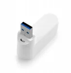 Usb Hub adapteris/2xusb 2.0 + 1xusb 3.0 + 1xtype C baltas