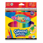 Spalvoti pie&scaron;tukai Colorino Kids &scaron;e&scaron;iakampiai, 24 spalvų | 14700PTR