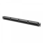 Lanberg | Patch Panel 24 port 1U 19" CAT.6 UTP | PPU6-1024-B | Black