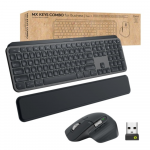 Logitech MX Keys Combo for Business Gen 2 Belaidė klaviatūra + pelė +Atrama rie&scaron;ui, US Int, Graphite | 920-010933