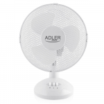 Adler | AD 7302 | Desk Fan | White | Diameter 23 cm | Number of speeds 2 | Oscillation | 60 W | No