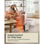 Mill | Heater | CUS1800MECWA | Fan heater | 1800 W | Number of power levels 2 | Suitable for rooms up to 10-30 m&sup2; | White