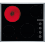 Bosch | Hob | PKE645CA2E | Vitroceramic | Number of burners/cooking zones 4 | Rotary knobs | Black