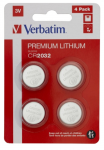 Verbatim 49533 Lithium baterijos CR2032 3V (4 vnt pakuotėje)