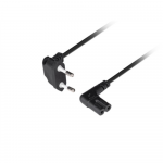 Lanberg CEE 7/16 to IEC 320 C7 Euro (radio) power cord 3m angled VDE | CA-C7CA-12CC-0030-BK