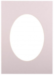 Passepartout 30x40, light grey oval | 20758