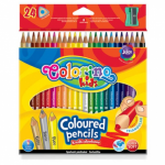 Spalvoti pie&scaron;tukai Colorino Kids trikampiai 24 spalvų, su drožtuku | 57462PTR
