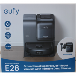 I&Scaron;PARDAVIMAS. Anker Eufy Robot Vacuum Cleaner Omni E28, Black | Anker Eufy Robot Vacuum Cleaner | Omni E28 | Wet&Dry | Dust capacity 3 L | 20000 Pa | Black | PAŽEISTA PAKUOTĖ, MISSING INNER PACKAGING (BAGS). ITEM IS NAUDOTAS, NE&Scaron;VARUS, WET AND SUBRĖŽ ...