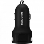 CANYON car charger C-04 2.4A/2USB-A Black | CNE-CCA04B