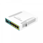 Mikrotik Wired Ethernet Router RB960PGS, hEX PoE, CPU 800MHz, 128MB RAM, 16MB, 1xSFP, 5xGigabit LAN, 1xUSB, Power Output On ports 2-5, Ourput: 1A max per port; 2A max total, RouterOS L4 MikroTik hEX PoE Router RB960PGS 10/100/1000 Mbit/s, Ethernet LA ...