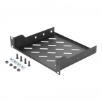 Digitus | 1U fixed shelf | DN-10-TRAY-2-B | Perfect for storage of components which are not 254 mm (10") suitable. Slim design which takes space of 1 height unit. Easy and quick to mount or dismount. Load capacity: 25 kg | Black