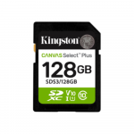 Kingston Canvas Select Plus | 128 GB | SD | Flash memory class Class 10, UHS-I, U1/U3, Video Class 10/30 | SDS3/128GB