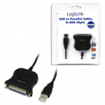 Logilink | USB 2.0 adapter to Paralel (LPT)  DB25 , 1,8m | USB-A to LPT USB A male | DB25 | UA0054A