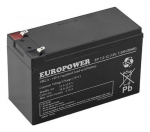 BATTERY 12V 7.2AH VRLA/EP7.2-12 T2 EUROPOWER EMU | EP7.2-12T2