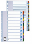 Skiriamieji lapai Esselte Mylar, A4, 1-12 skaičiai, spalvoti | 100162