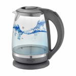 Adler | Kettle | AD 1286 | Standard | 2200 W | 2 L | Plastic/Glass | 360&deg; rotational base | Grey/ transparent