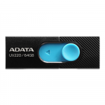 ADATA | USB Flash Drive | UV220 | 64 GB | USB 2.0 | Black/Blue | AUV220-64G-RBKBL