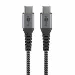 Goobay | USB-C  to USB-C  Textile Cable with Metal Plugs | 49302 | USB-C to USB-C USB-C male | USB-C male