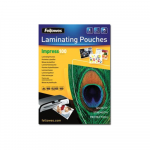 Fellowes | Laminating Pouch | A4 | Clear | Thickness: 100 micron, Qty Per Pack: 100 pcs; Ideal for notices, craft materials, signage and frequently handled documents; Compatible with all laminator brands | 5351111