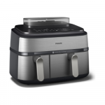 Philips Dual Basket Airfryer | NA555/00 5000 series | Power 2750 W | Capacity 9 L | RapidAir Plus | Silver