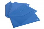 Aplankas-vokelis su spaude Forpus, A4, plastikinis, mėlynas | FO21616