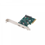 Lanberg PCI-Express X1 Card to 2X USB-C 3.2 GEN 2X1 Low profile | PCE-UC3-002