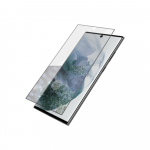 PanzerGlass | Samsung | Galaxy S22 Ultra | Tempered glass | Black | Case friendly. Compatible with ultrasonic fingerprint sensor. 100 % touch sensitivity. Antibacterial (ISO 22196 certified & JIS 22810 approved) | Screen Protector | 7295